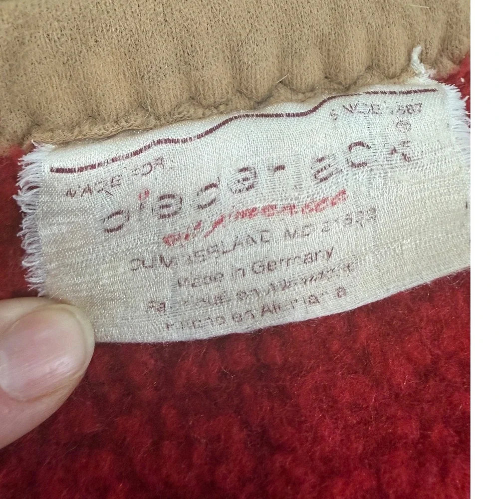Vtg Biederlack Blanket Southwestern Aztec Tribal Geometric Fleece Throw Germany